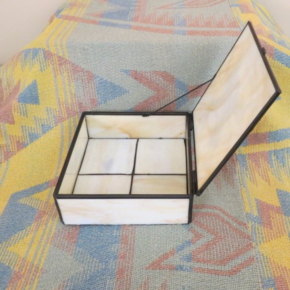 Vintage Hand Soldered  Cowboy Glass Box - Picture 2 of 3